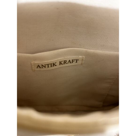 Antik Kraft Bohemian Southwest Beaded Fringe Clutch Handbag Purse With Chain - Picture 7 of 7